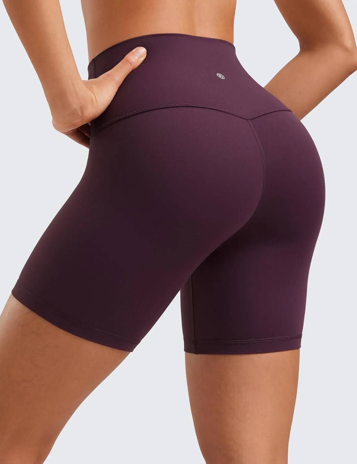 CRZ YOGA Womens ButterLuxe Biker Shorts 6 Inches - High Waisted Workout Running Volleyball Spandex Yoga