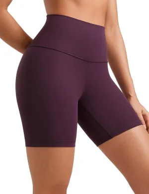 CRZ YOGA Womens ButterLuxe Biker Shorts 6 Inches - High Waisted Workout Running Volleyball Spandex Yoga
