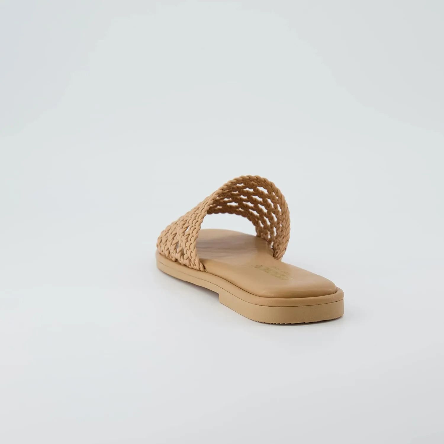 CUSHIONAIRE Women's Temptest basket weave slide sandal  Memory Foam, Wide Widths Available