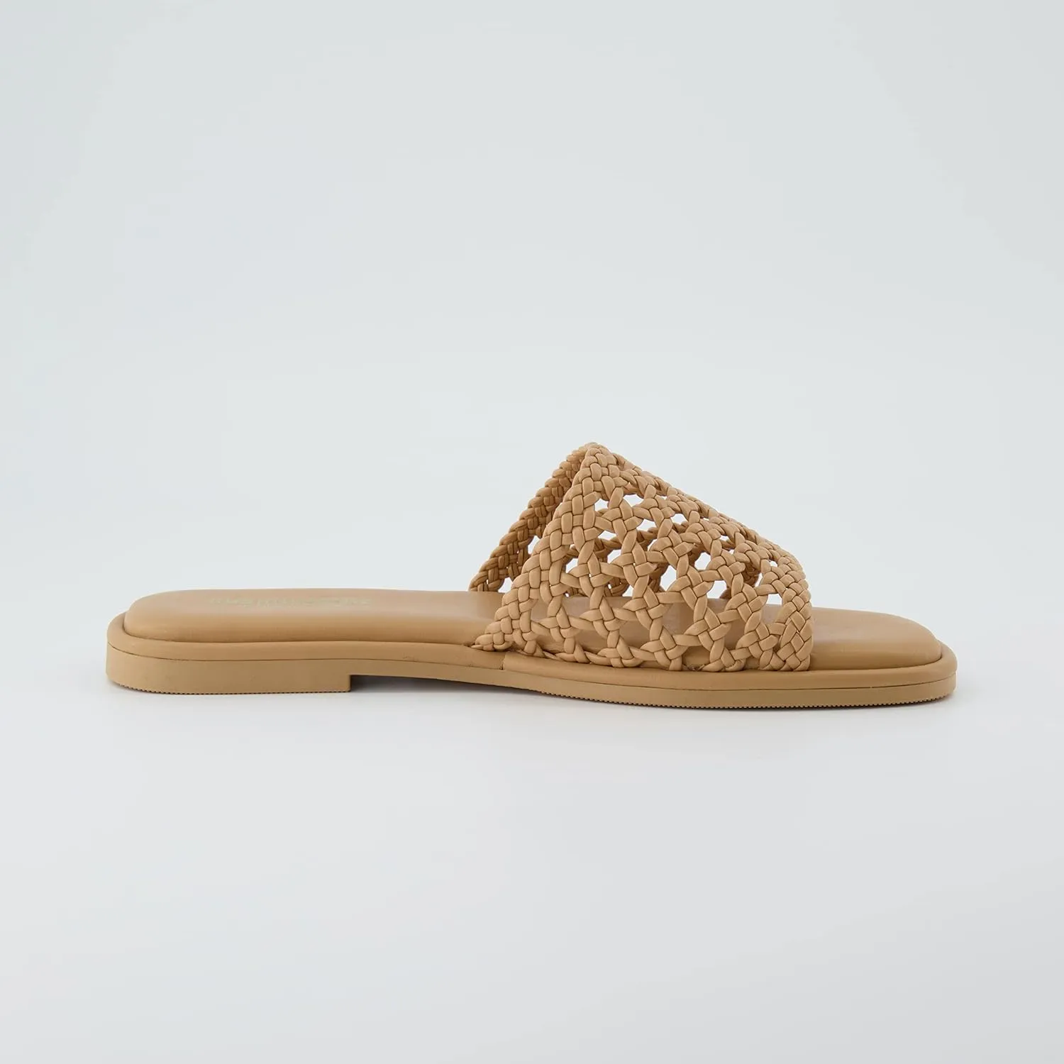 CUSHIONAIRE Women's Temptest basket weave slide sandal  Memory Foam, Wide Widths Available