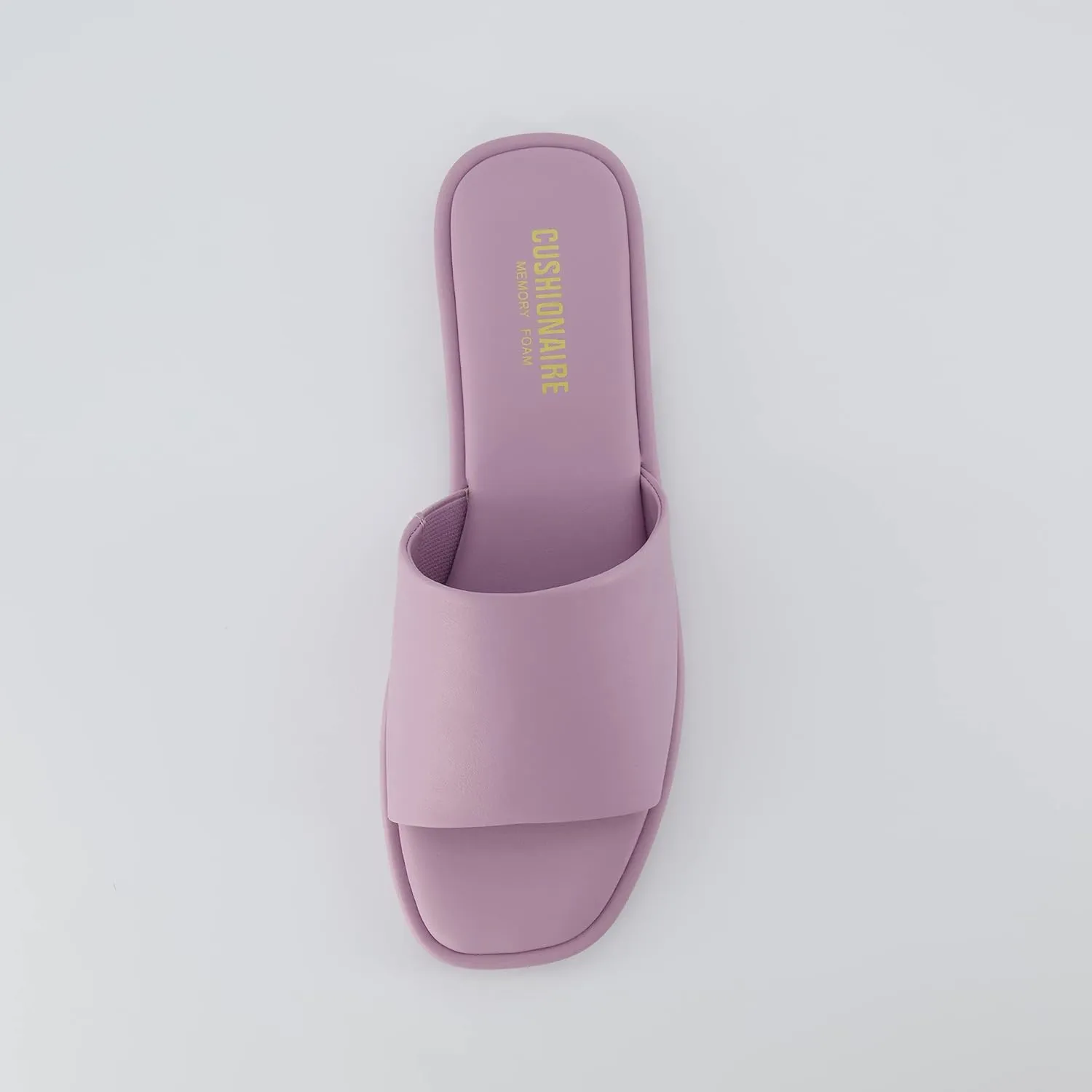 CUSHIONAIRE Women's Tudor slide sandal  Memory Foam, Wide Widths Available