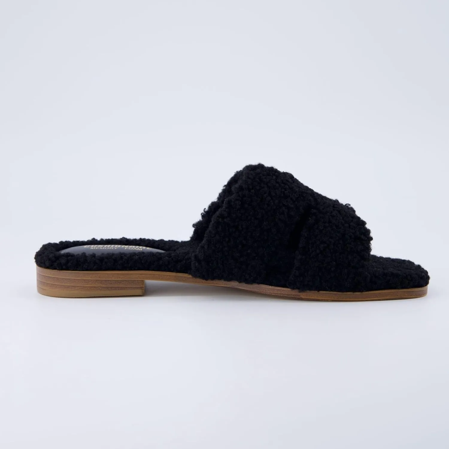 CUSHIONAIRE Women's Visa cozy slide sandal  Memory Foam, Wide Widths Available