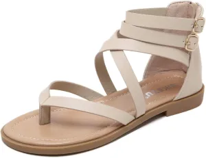 DKCHENH Ethnic Style Women's Summer Casual Vintage Sandals Flat Shoes Outdoor Shoes