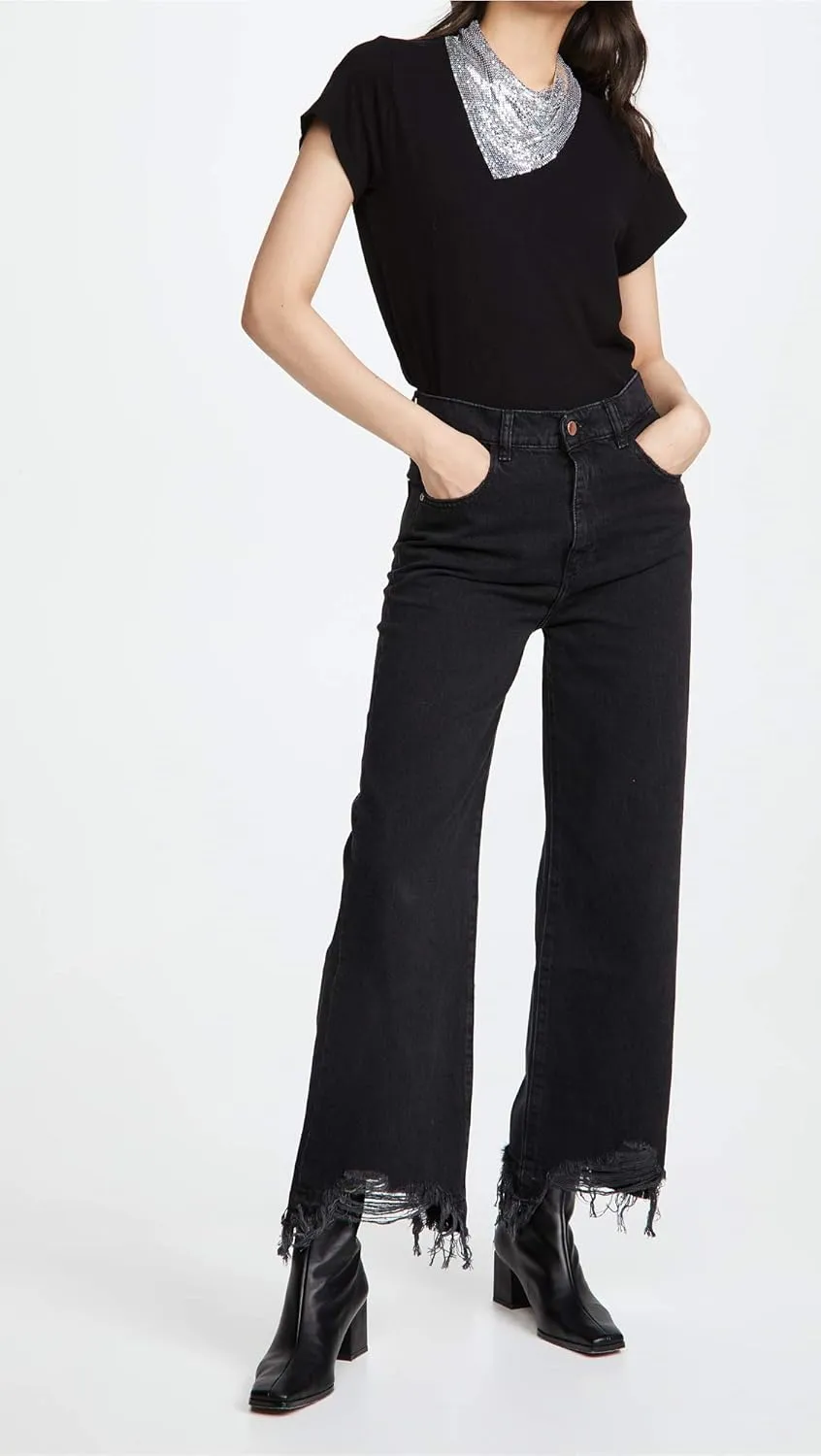 DL1961 Women's Hepburn Wide Leg High Rise Jeans