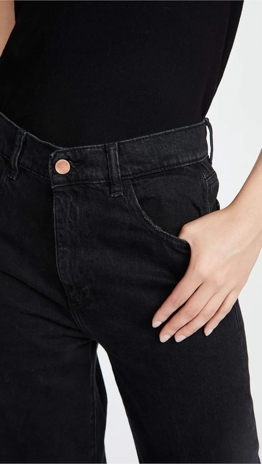 DL1961 Women's Hepburn Wide Leg High Rise Jeans