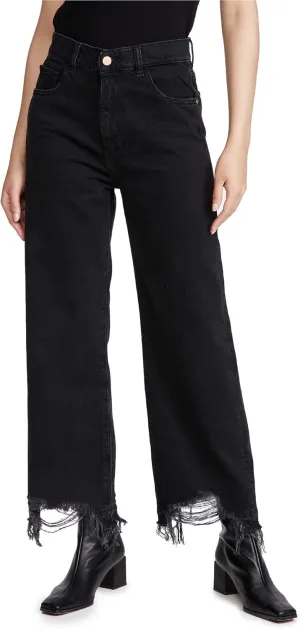 DL1961 Women's Hepburn Wide Leg High Rise Jeans