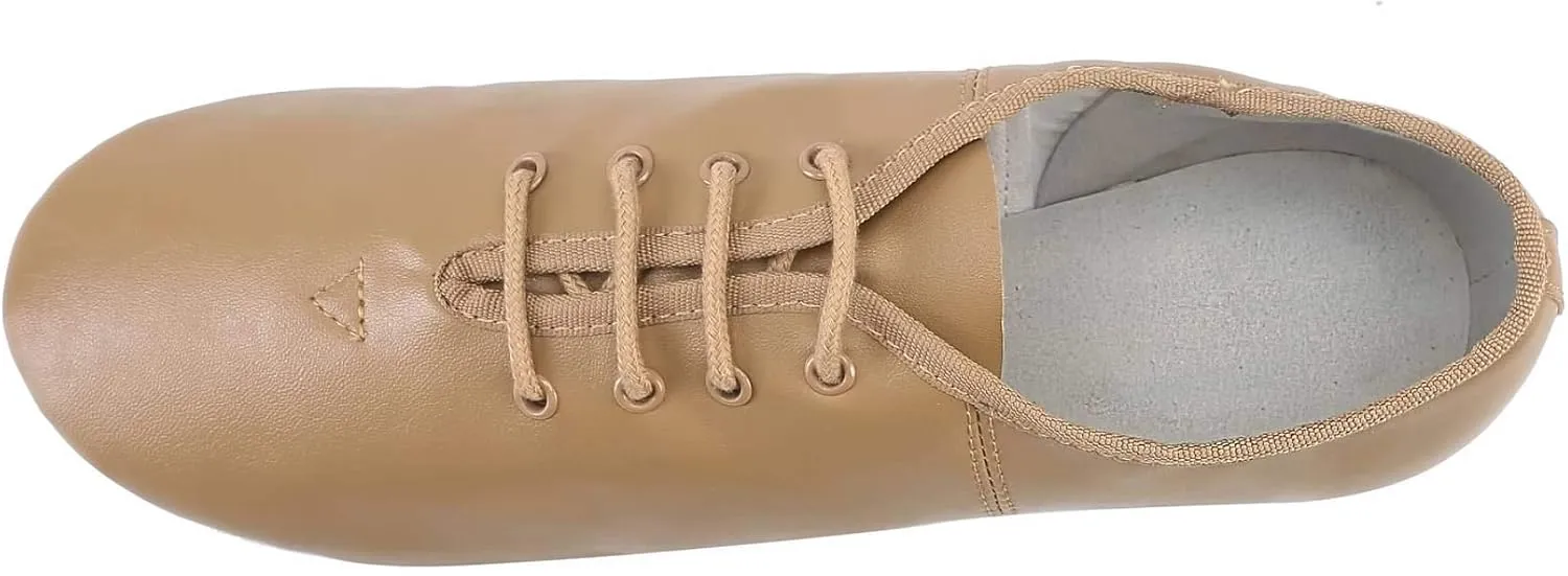 Dynadans Unisex PU Leather Upper Lace Up Jazz Shoe for Women and Men's Dance Shoes
