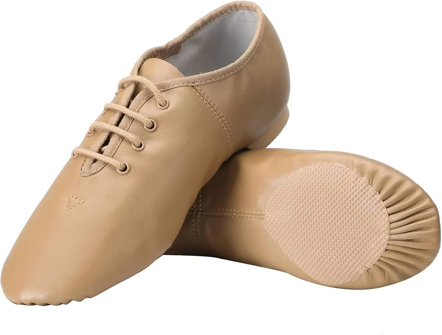 Dynadans Unisex PU Leather Upper Lace Up Jazz Shoe for Women and Men's Dance Shoes