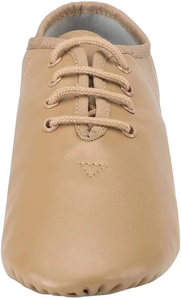 Dynadans Unisex PU Leather Upper Lace Up Jazz Shoe for Women and Men's Dance Shoes