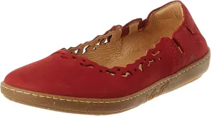 El Naturalista Women's Closed Toe Ballet Flats, Red Tibet Tibet, 8.5