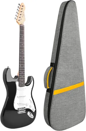 Electric Guitar Gig Bag, 39 Inch Electric Guitar Case with 0.5 Inch Thick Padding with Carry Handle, Pocket & Neck Strap Electric Guitar Bag Gray