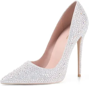 Elisabet Tang Women Pumps, Pointed Toe High Heel 4.7 inch/12cm Party Stiletto Heels Shoes