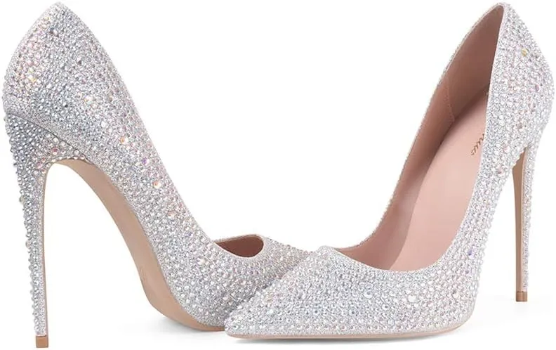 Elisabet Tang Women Pumps, Pointed Toe High Heel 4.7 inch/12cm Party Stiletto Heels Shoes