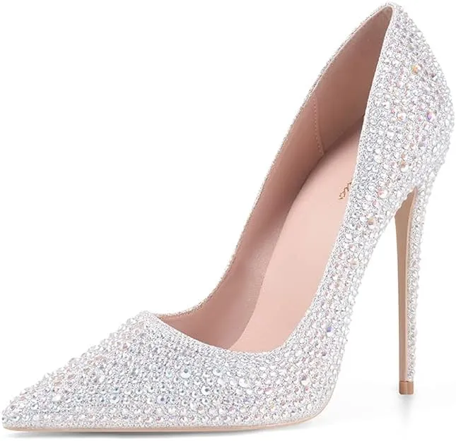 Elisabet Tang Women Pumps, Pointed Toe High Heel 4.7 inch/12cm Party Stiletto Heels Shoes