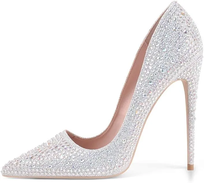 Elisabet Tang Women Pumps, Pointed Toe High Heel 4.7 inch/12cm Party Stiletto Heels Shoes