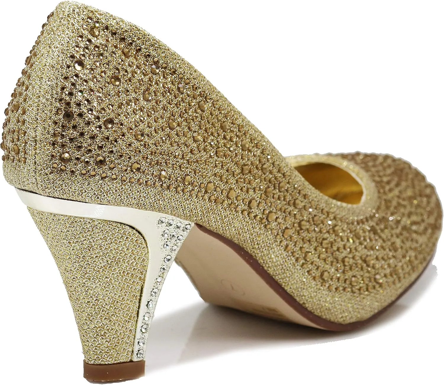 Enzo Romeo Lime01 Womens Open Toe Low Heel Wedding Rhinestone Wedge Sandal Shoes