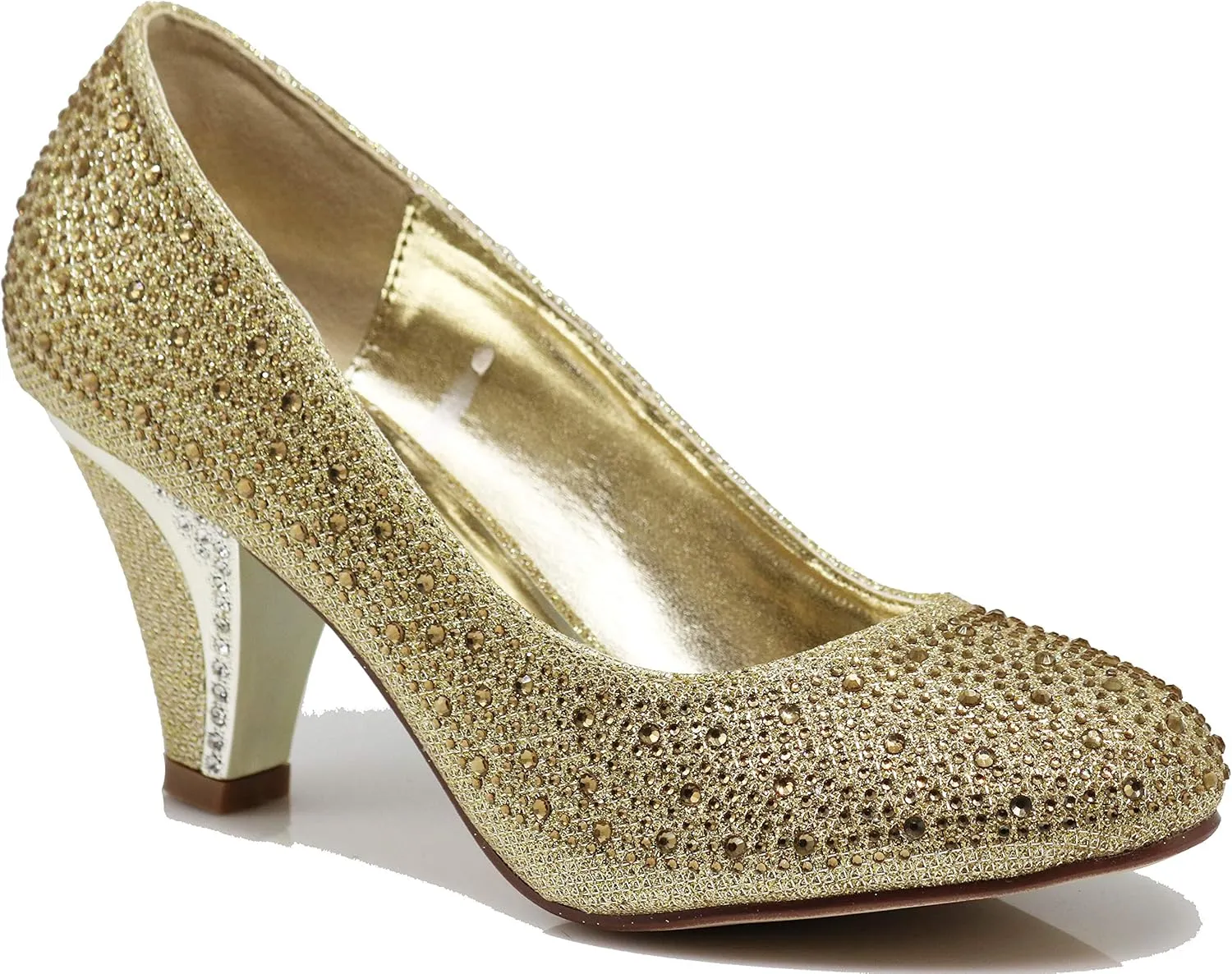 Enzo Romeo Lime01 Womens Open Toe Low Heel Wedding Rhinestone Wedge Sandal Shoes