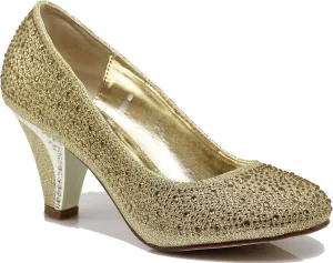 Enzo Romeo Lime01 Womens Open Toe Low Heel Wedding Rhinestone Wedge Sandal Shoes