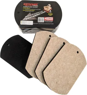 EZ Moves Furniture Slides for Hardwood, Tile, Luxury Vinyl, and Other Hard Surface Floors, 8” Long x 5” Wide (4 Slides per Set)
