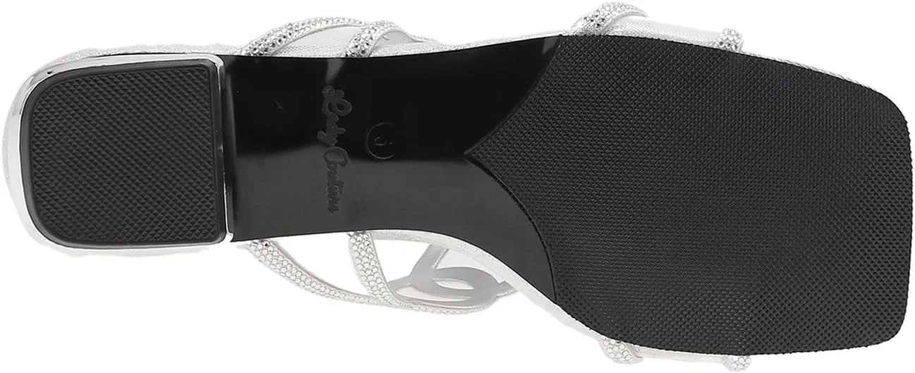 Fab Rhinestone Mesh Slide