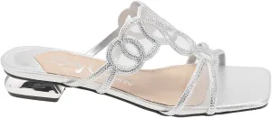 Fab Rhinestone Mesh Slide