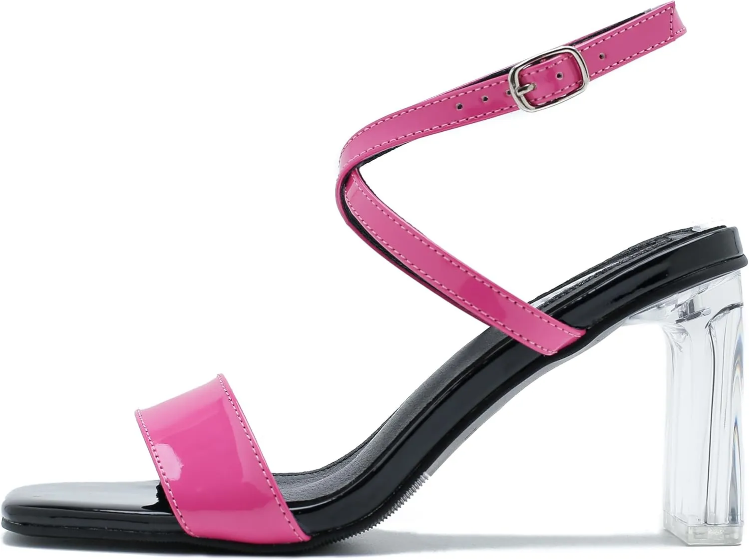 fereshte Women's Heels Sandal Chunky High Heel Strappy Open Toe Ankle Strap Dress Shoes