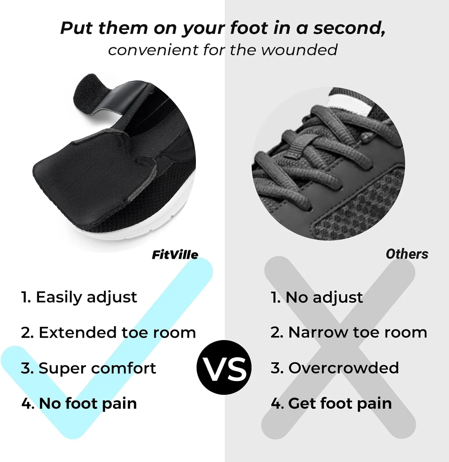 FitVille Diabetic Shoes for Women Slip on Wide Width Walking Shoes for Swollen Feet with Adjustable Strap Wide Sneakers for Women Lightweight Mesh