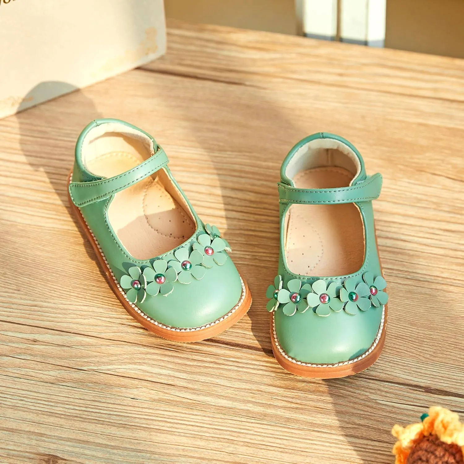 Flaryzone Toddler Little Girl Mary Jane School Uniform Oxfords Flat Dress Shoes
