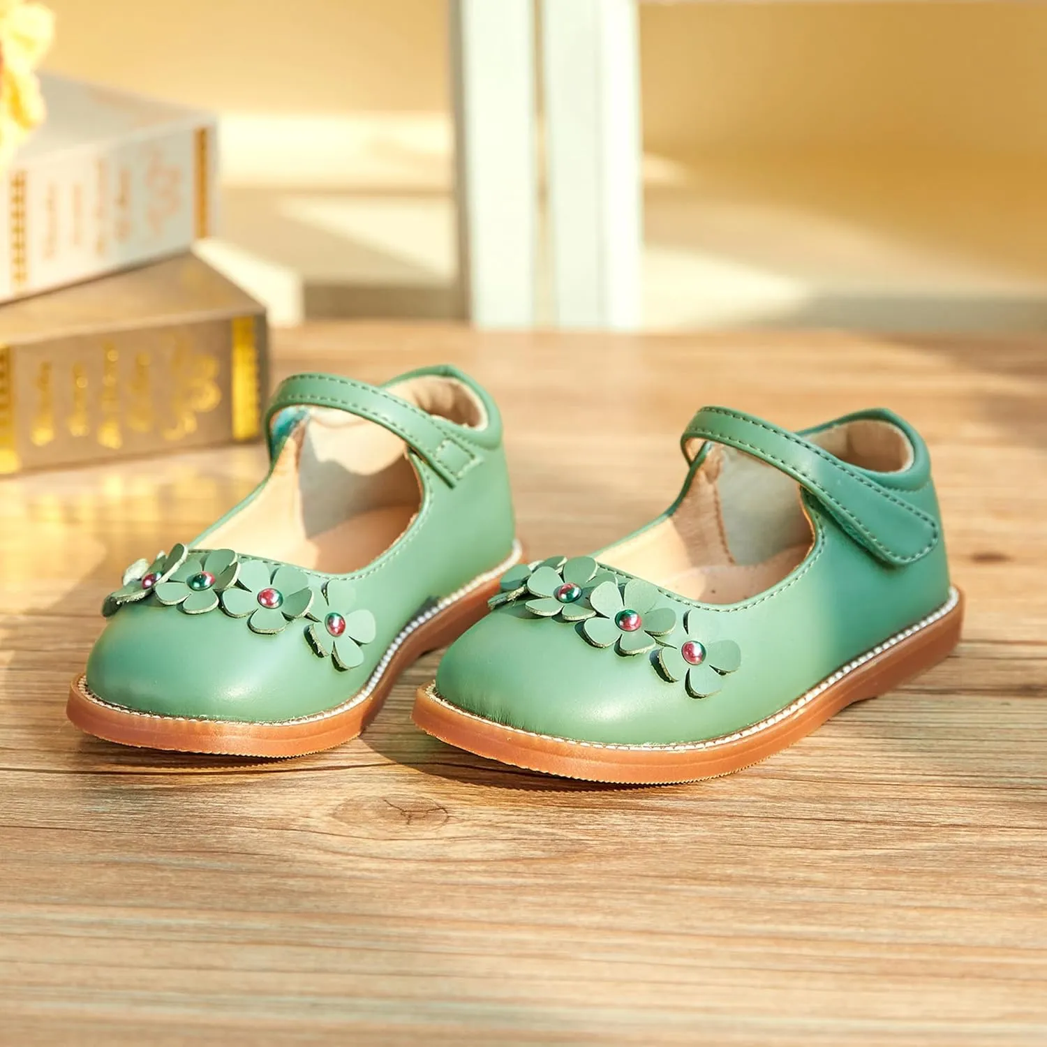 Flaryzone Toddler Little Girl Mary Jane School Uniform Oxfords Flat Dress Shoes