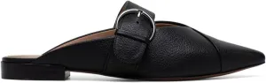 FOWT Casual Straps Buckle Loafers for Women V Cut Closed Pointed Toe Solid Color Flats Low Heel Lightweight Slippers Wide Width Slip-on Flip Flop Comfort Walking Shoes Size 4-16 US