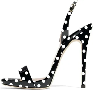 FSJ Women Sexy High Heel Stiletto Sandal Back Strap Slingback Open Toe Evening Party Dance Graceful Shoes Size 4-15 US