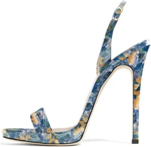 FSJ Women Sexy High Heel Stiletto Sandal Back Strap Slingback Open Toe Evening Party Dance Graceful Shoes Size 4-15 US