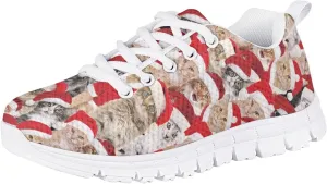 Girls Boys Cute Tennis Shoes Lightweight Soft Sport Sneakers Lace Up Lemon Butterfly Print Kids Running Shoes