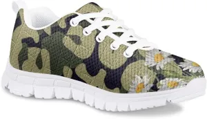 Girls Cute Tennis Shoes Cow Sunflower Leopard Print Casual Kids Sneakrs Lightweight Lace Up Soft School Athletic Running Shoes