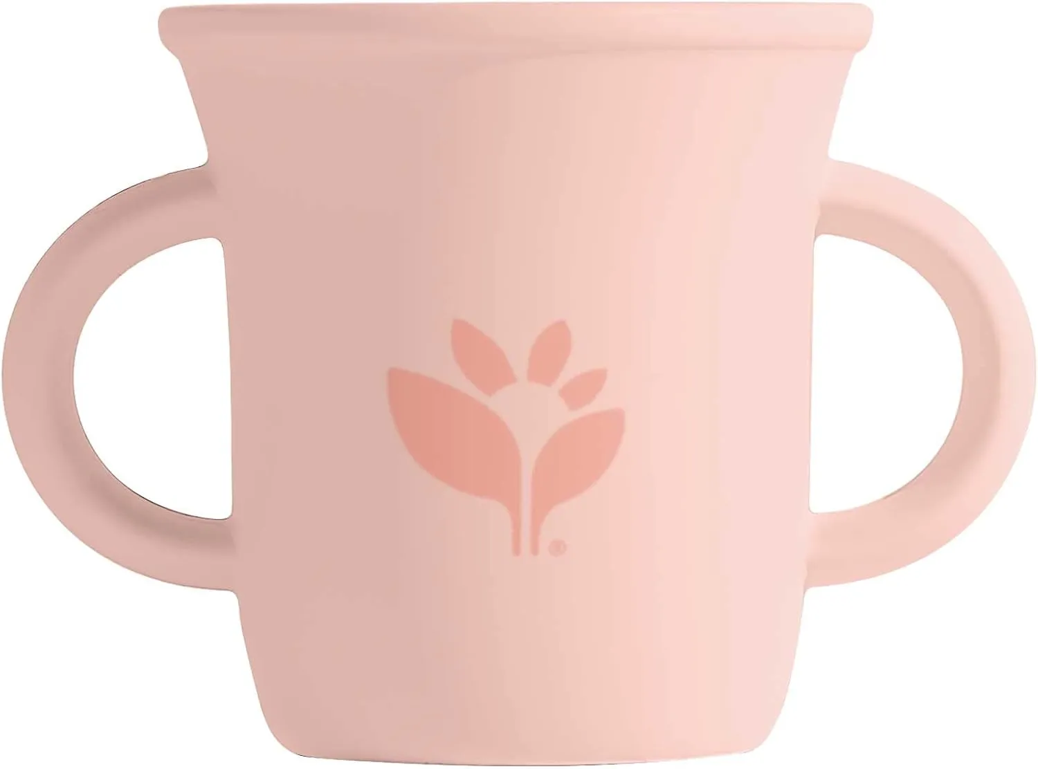 green sprouts® Silicone Learning Cup, 12mo , Platinum-cured Silicone, Sterilizer Safe, Tested for Hormones - Grapefruit, 7 Ounce
