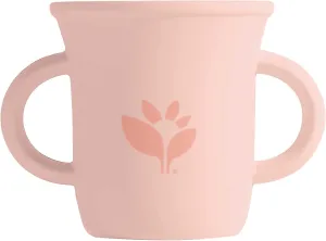 green sprouts® Silicone Learning Cup, 12mo , Platinum-cured Silicone, Sterilizer Safe, Tested for Hormones - Grapefruit, 7 Ounce
