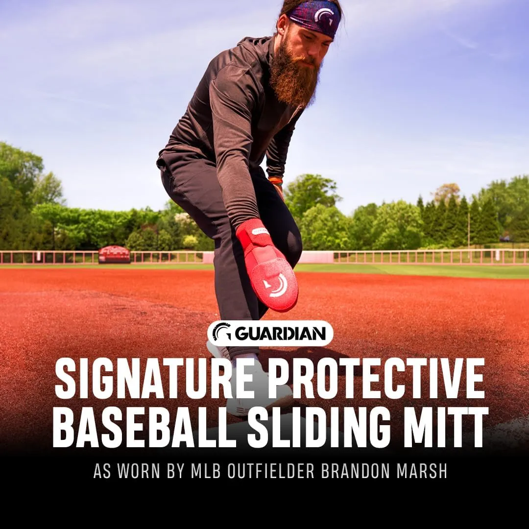 Guardian Baseball Sliding Mitt - Youth and Adult Sizes - Sliding Glove for Baseball - Elastic Compression Strap