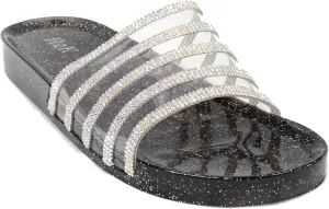 H2K Womens Jelly Glitter Summer Slide Sandals Flip Flops (Adults)