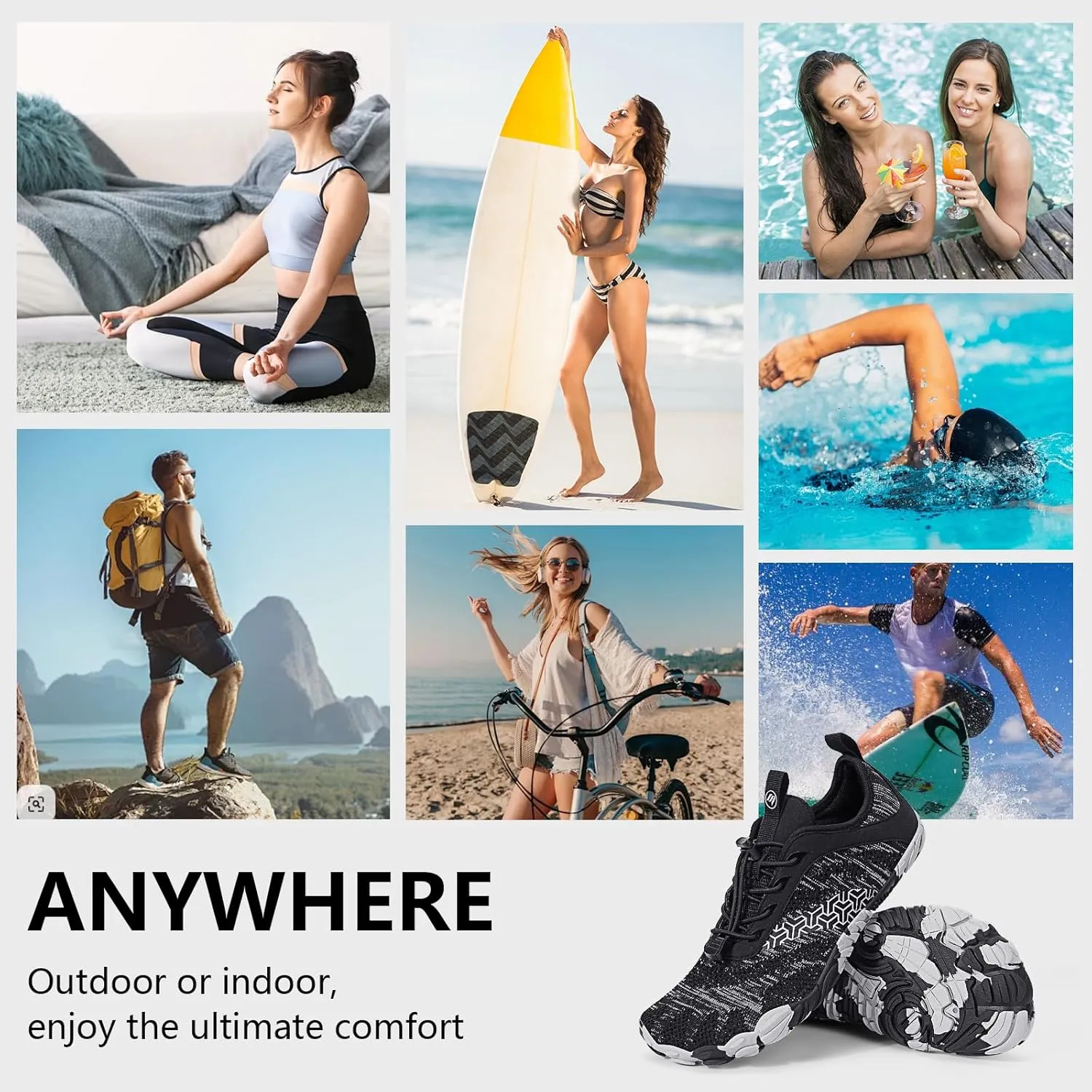 Hike Barefoot Shoes Women Men Wide Toe Box Zero Drop Footwear Lightweight Hike Shoe Non-Slip Grounded Shoes Women for Outdoor Trail Running Walking Weightlifting