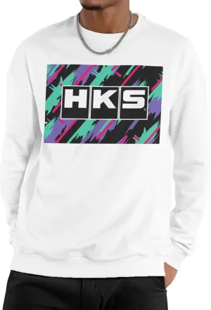 Hks Japanese Aftermarked Car Parts Sweatshirt Unisex Crew Neck Sweatshirt Casual