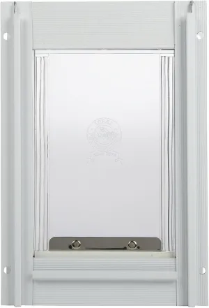 Ideal Pet Products Deluxe Aluminum Pet Door with Telescoping Frame, Super Large, 15" x 20" Flap Size, White