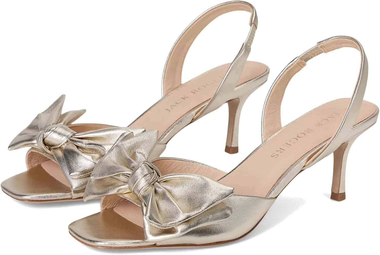 Jack Rogers Women's Eloise Bow Slingback Heeled Sandal