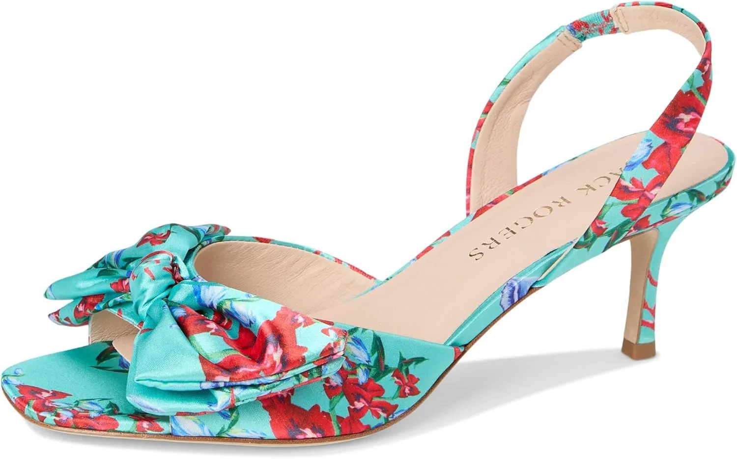 Jack Rogers Women's Eloise Bow Slingback Heeled Sandal