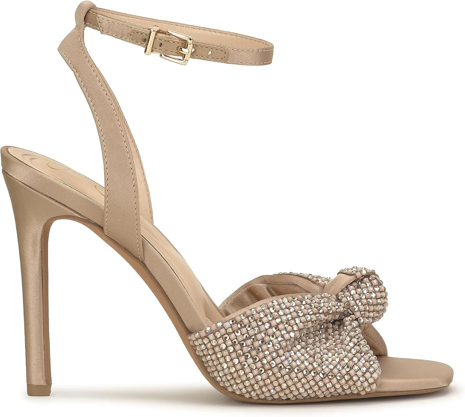 Jessica Simpson Womens Ohela Satin Ankle Strap