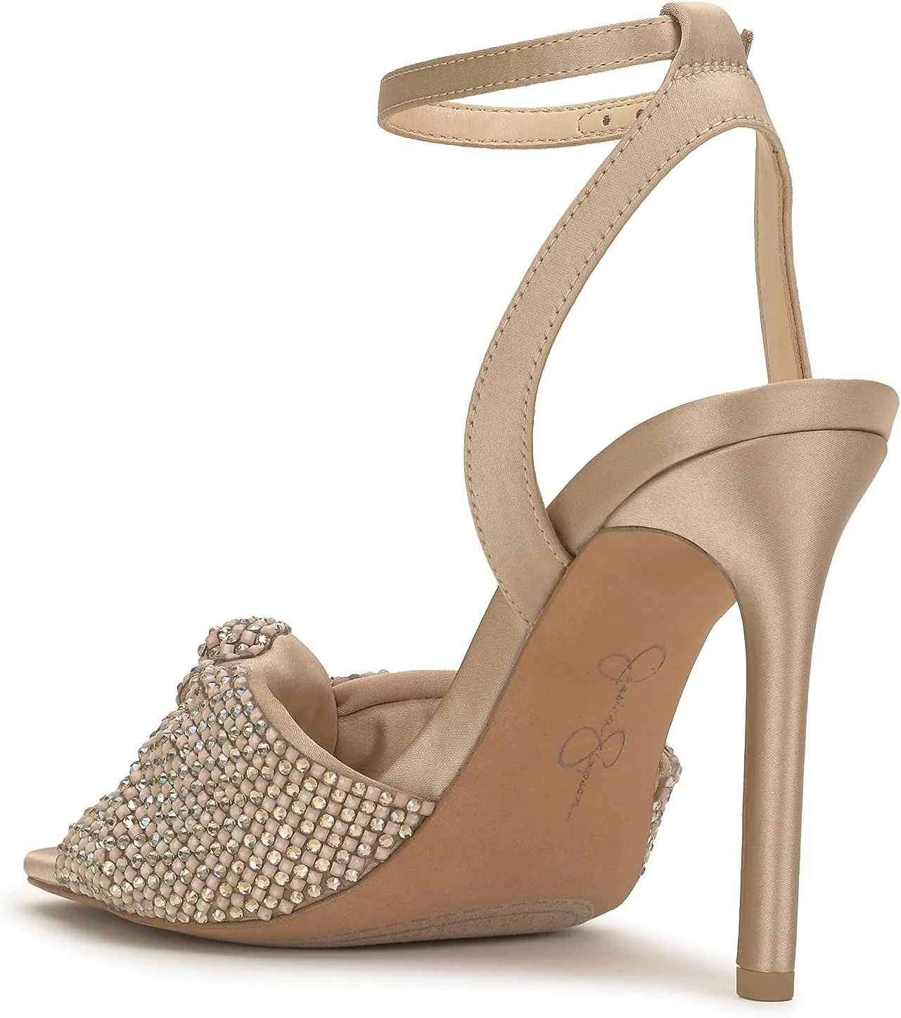 Jessica Simpson Womens Ohela Satin Ankle Strap