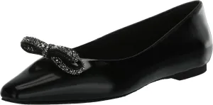 Jewel Badgley Mischka Hesther Ballerina Flats with Rhinestone Bow
