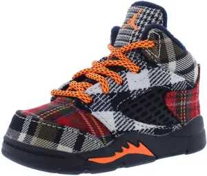 Jordan Toddler's 5 Retro Plaid Black/Total Orange (FD4813 008) - 9