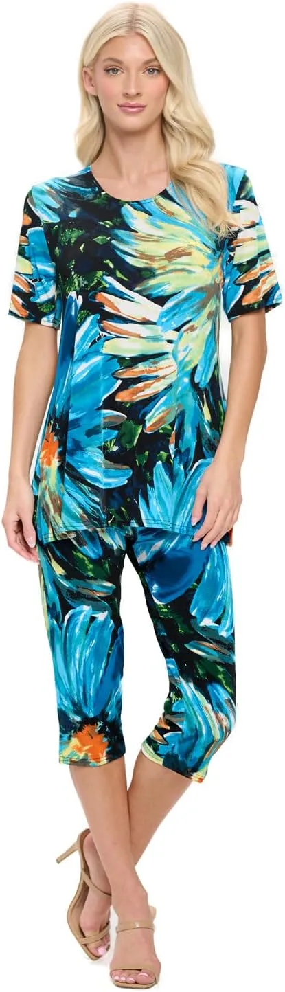 Jostar Capri Pant Set Short Sleeve - 9003BN-SRP1-W440