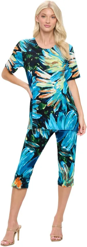 Jostar Capri Pant Set Short Sleeve - 9003BN-SRP1-W440