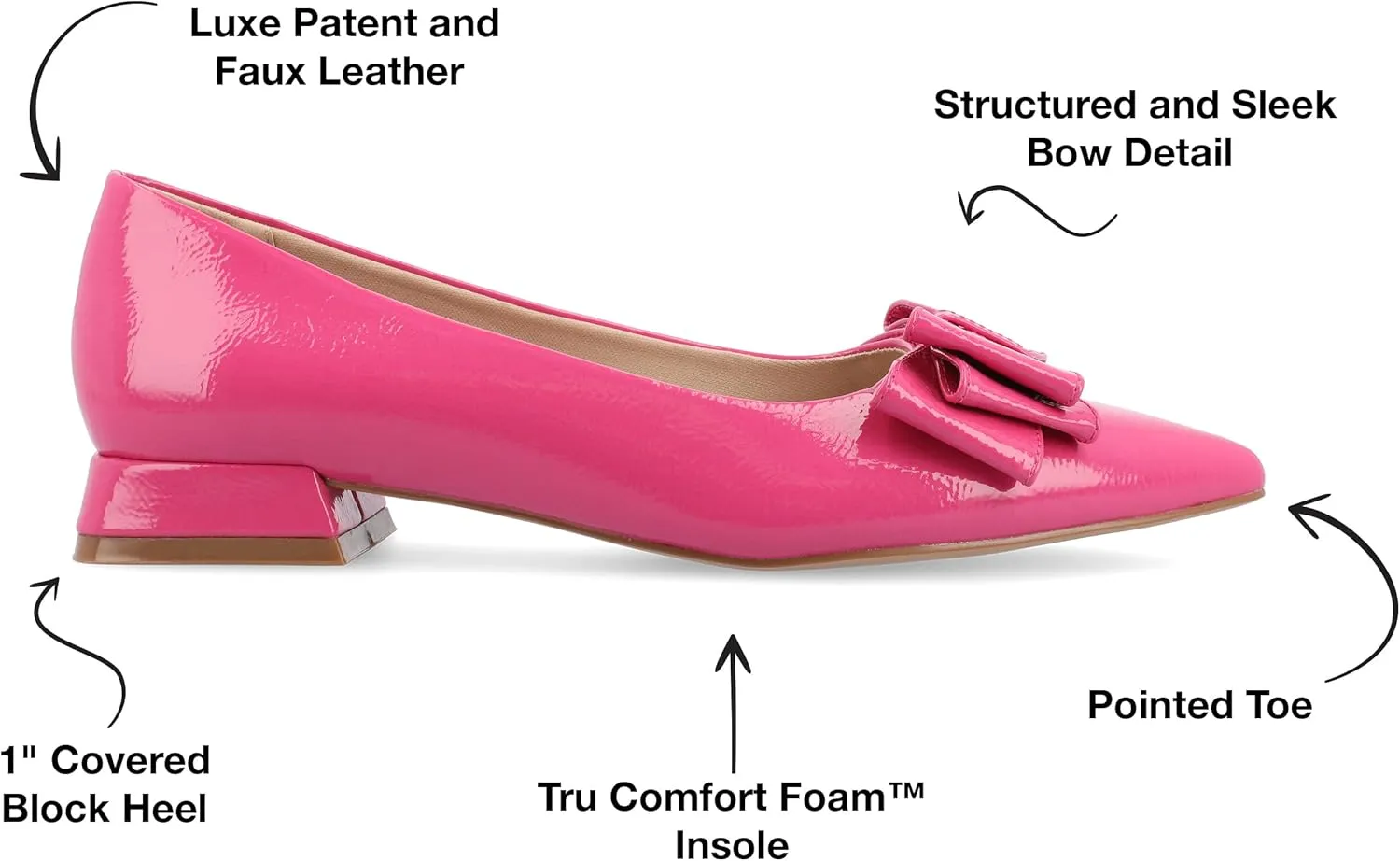 Journee Collection Womens Ophelia Bow Flat Shoes